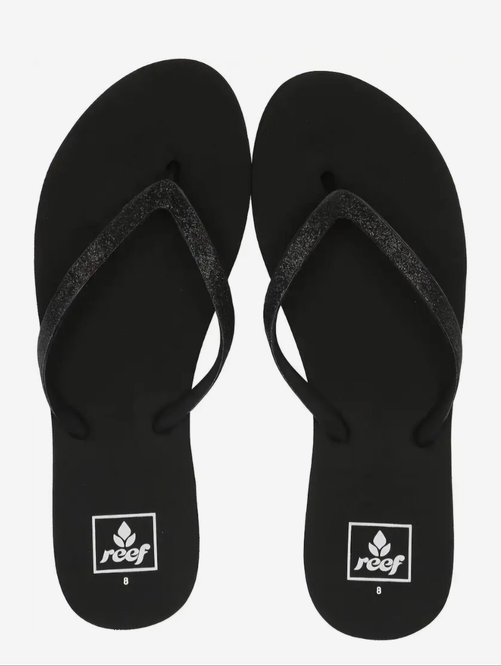 Reef Black Strap Flip Sandals Size 11